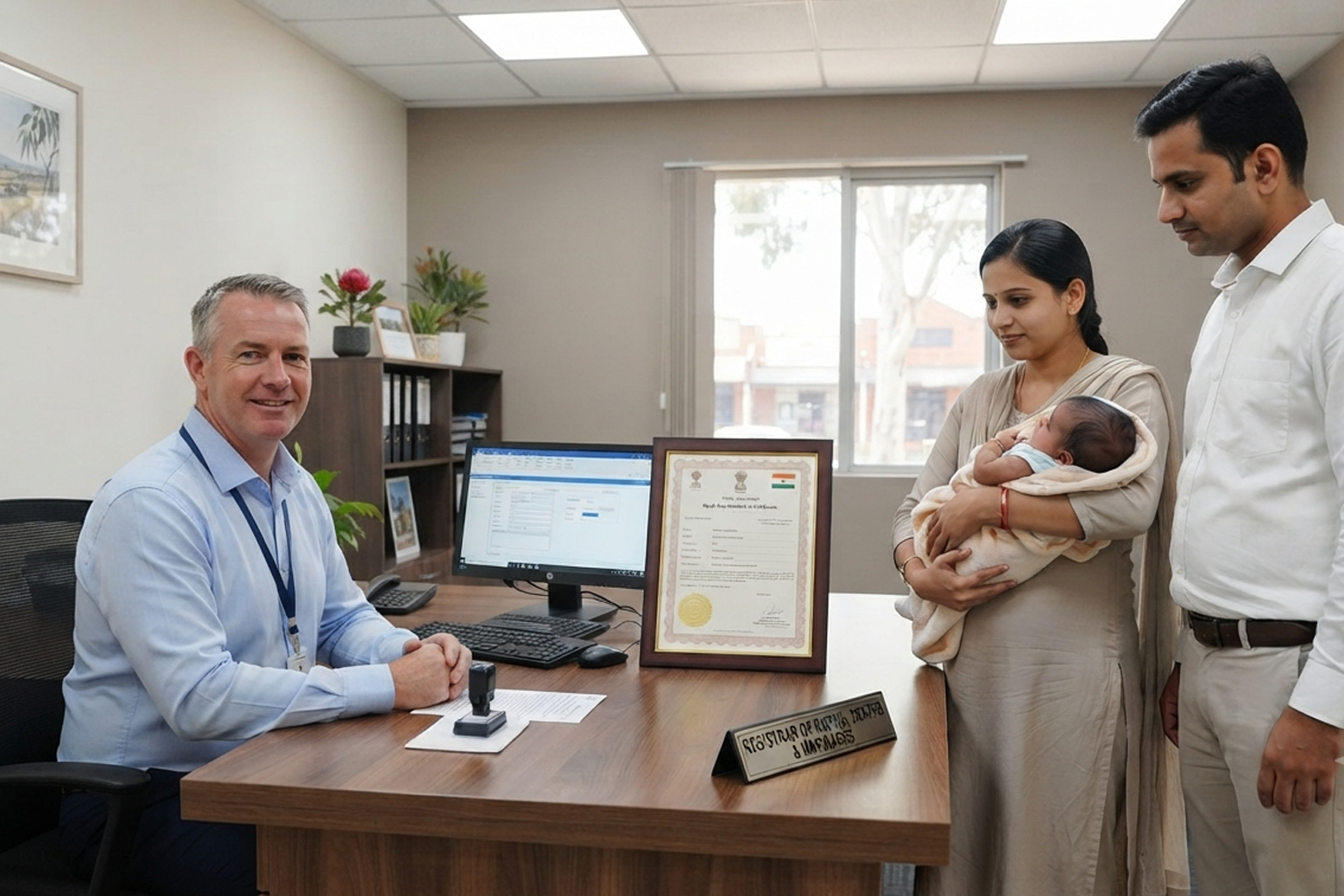Document adviser reviewing a checklist with a client