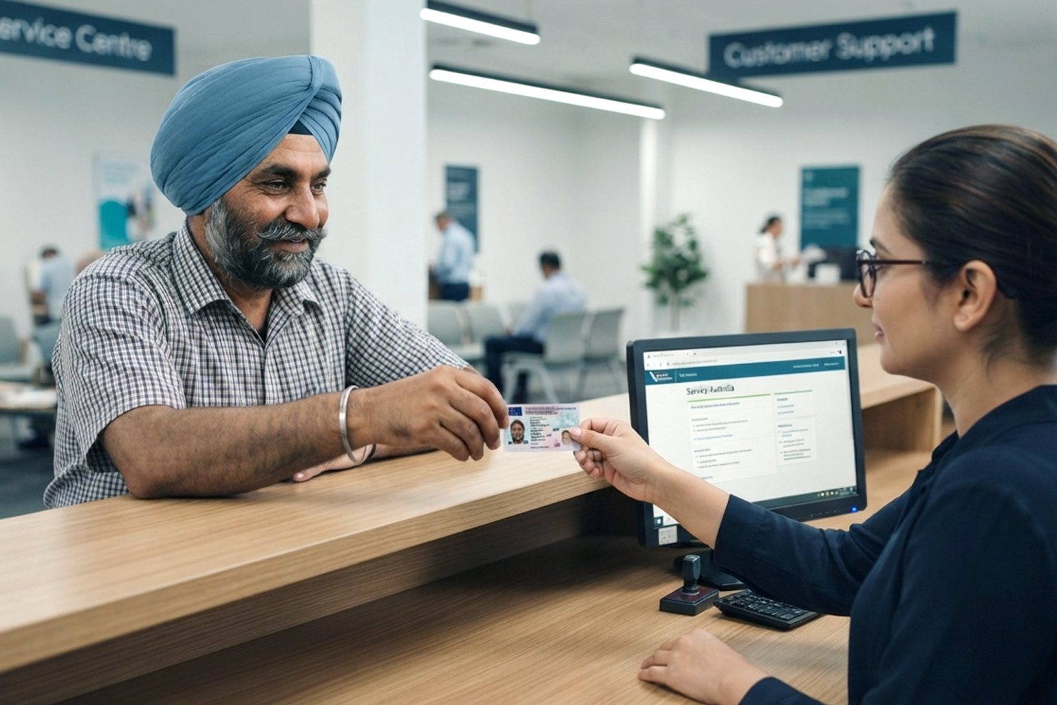 Document adviser reviewing a checklist with a client